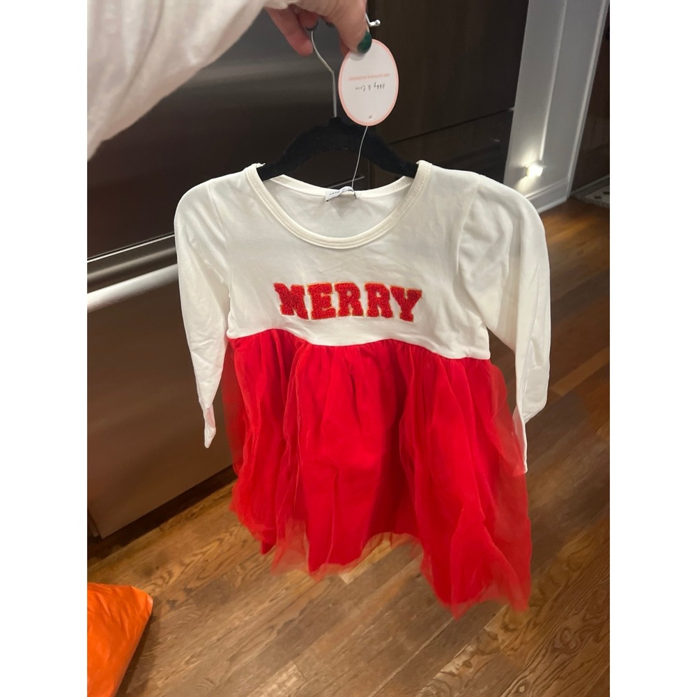 Abby &‎ Evie Santa dress nwt 3T